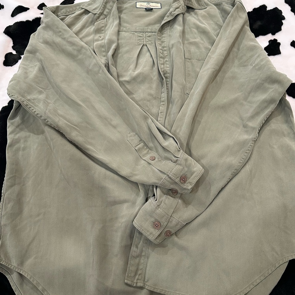 Tommy Bahama Gray Silk Shirt
